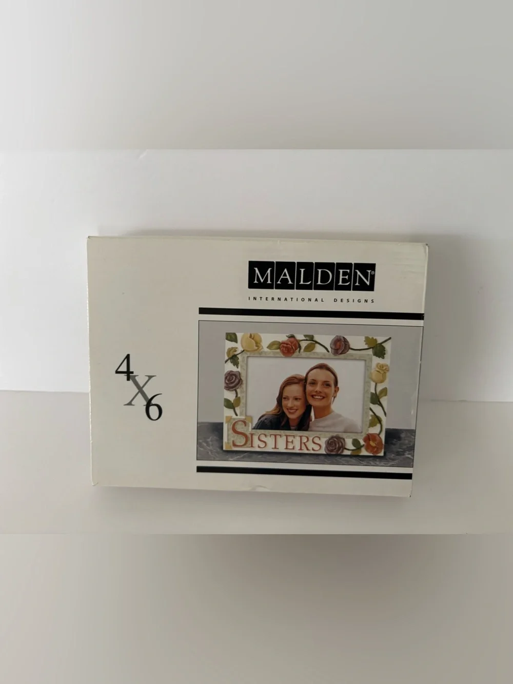 Malden Floral 'Sisters' Picture Frame with Red, Purple, Green Accents